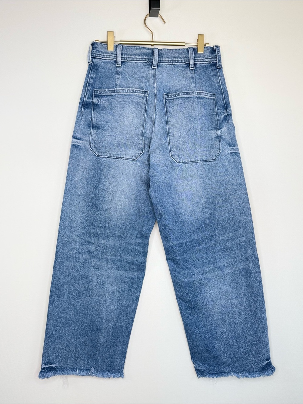 Lucky Brand Lucky Legend Patch Pocket Wide Leg Crop Jeans – Size 27 - Picture 9 of 13